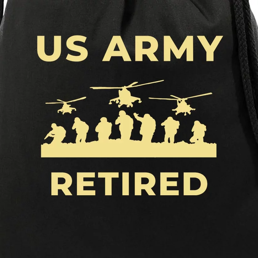 US Army Retired Veteran Gift Drawstring Bag