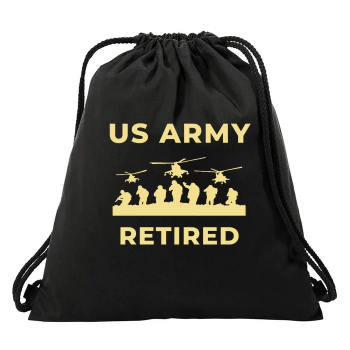 US Army Retired Veteran Gift Drawstring Bag