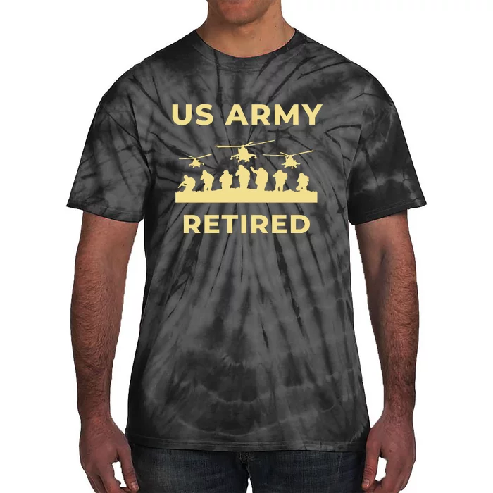 US Army Retired Veteran Gift Tie-Dye T-Shirt