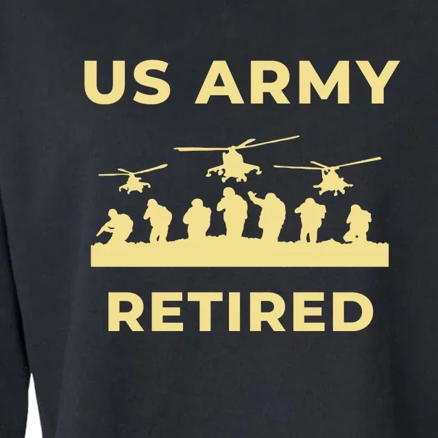 US Army Retired Veteran Gift Cropped Pullover Crew