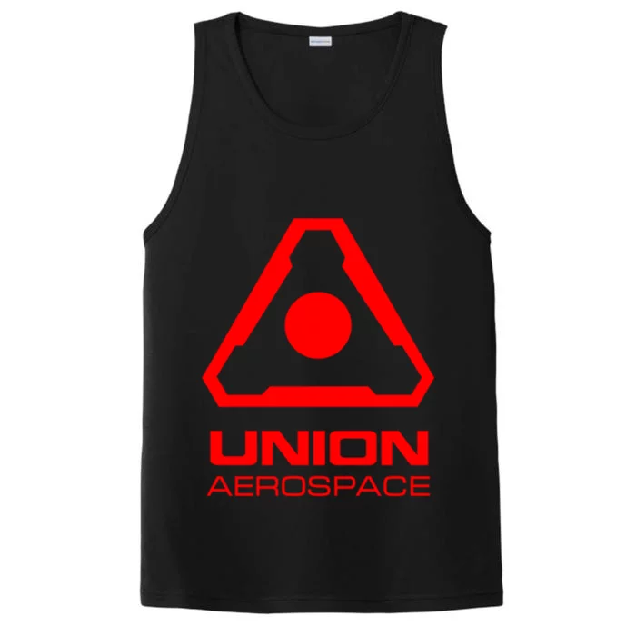 Union Aerospace Red Corner Print Performance Tank