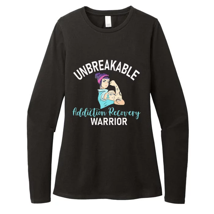 Unbreakable Addiction Recovery Warrior Aa Sober Gifts Women Womens CVC Long Sleeve Shirt