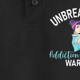 Unbreakable Addiction Recovery Warrior Aa Sober Gifts Women Dry Zone Grid Performance Polo