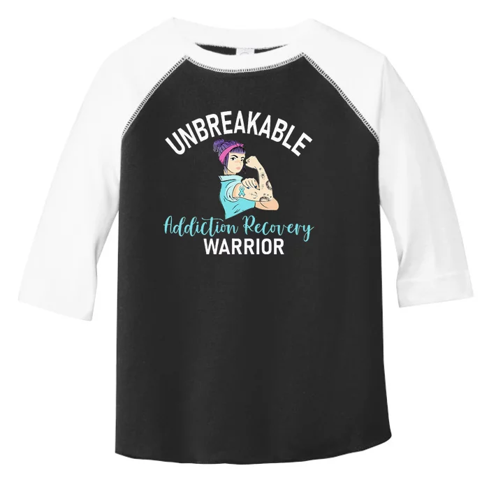 Unbreakable Addiction Recovery Warrior Aa Sober Gifts Women Toddler Fine Jersey T-Shirt