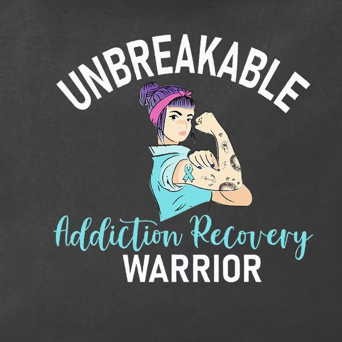 Unbreakable Addiction Recovery Warrior Aa Sober Gifts Women Zip Tote Bag