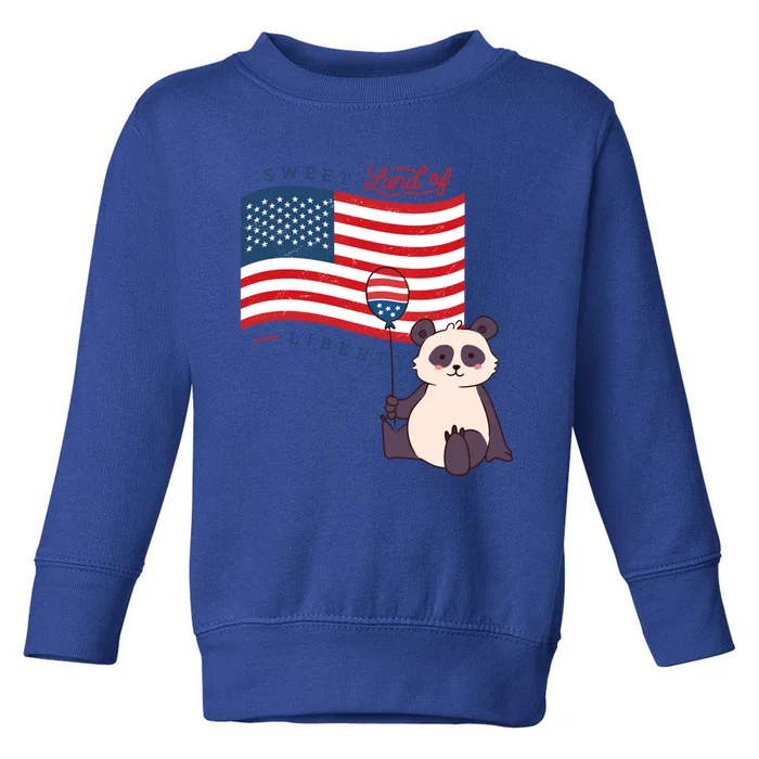 Usa America Sweet Land Liberty Animals Funny Gift Toddler Sweatshirt