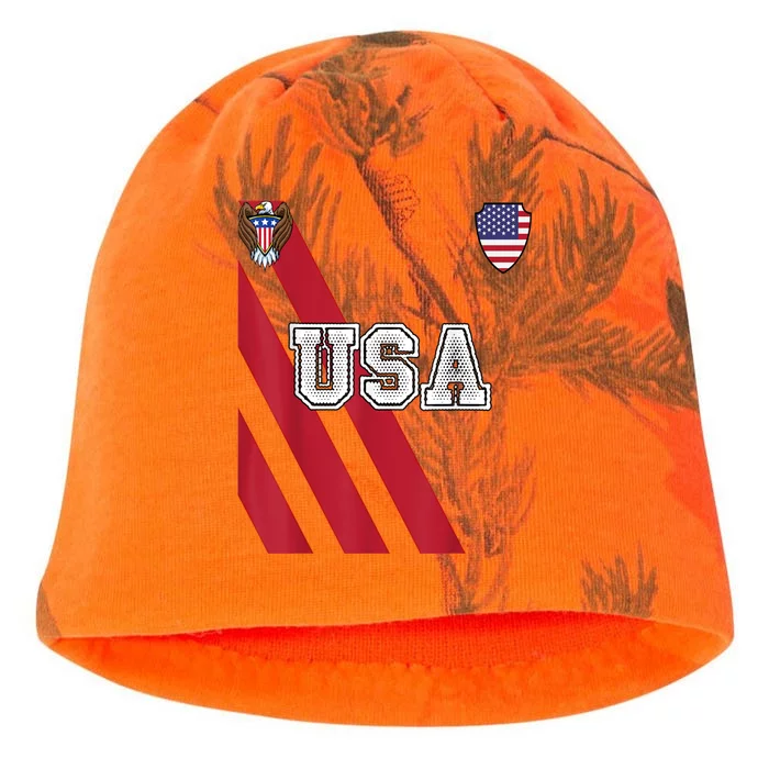 Usa America Soccer Jersey Red Blue Football Usa 2026 Kati - Camo Knit Beanie