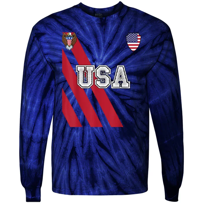 Usa America Soccer Jersey Red Blue Football Usa 2026 Tie-Dye Long Sleeve Shirt