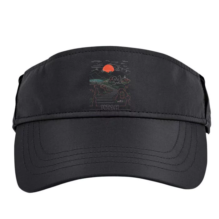 Utah Art Salt Lake City Ut Delicate Arch Bryce And Zion Adult Drive Performance Visor