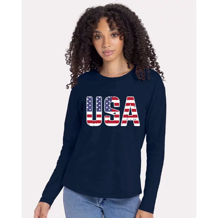 USA America Soccer Boys Girls Womens Cotton Relaxed Long Sleeve T-Shirt