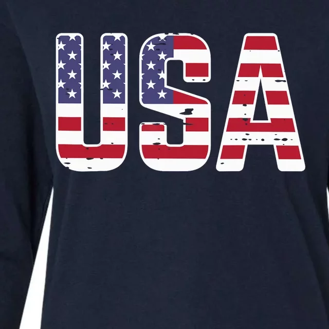 USA America Soccer Boys Girls Womens Cotton Relaxed Long Sleeve T-Shirt