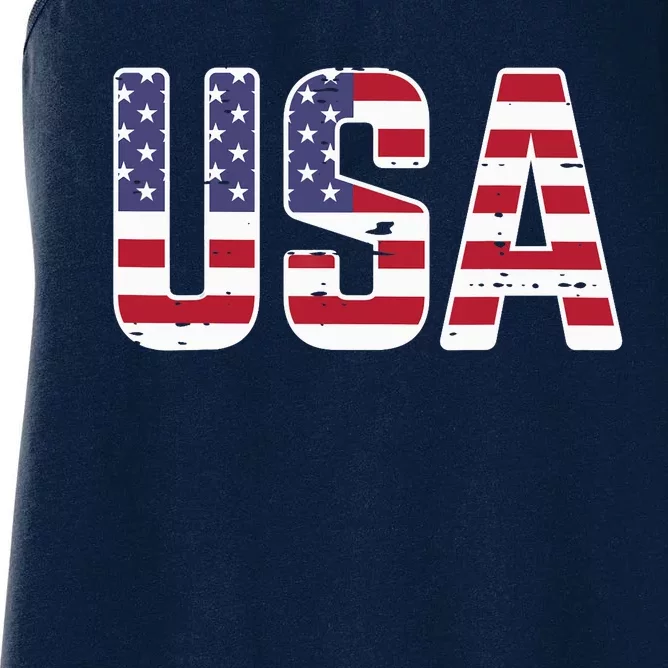 USA America Soccer Boys Girls Women's Racerback Tank