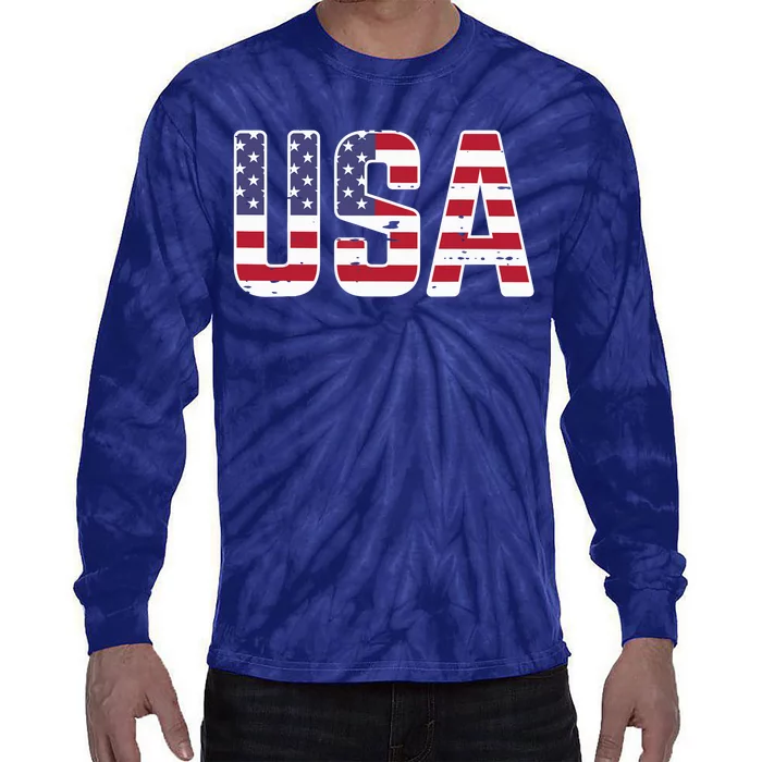 USA America Soccer Boys Girls Tie-Dye Long Sleeve Shirt