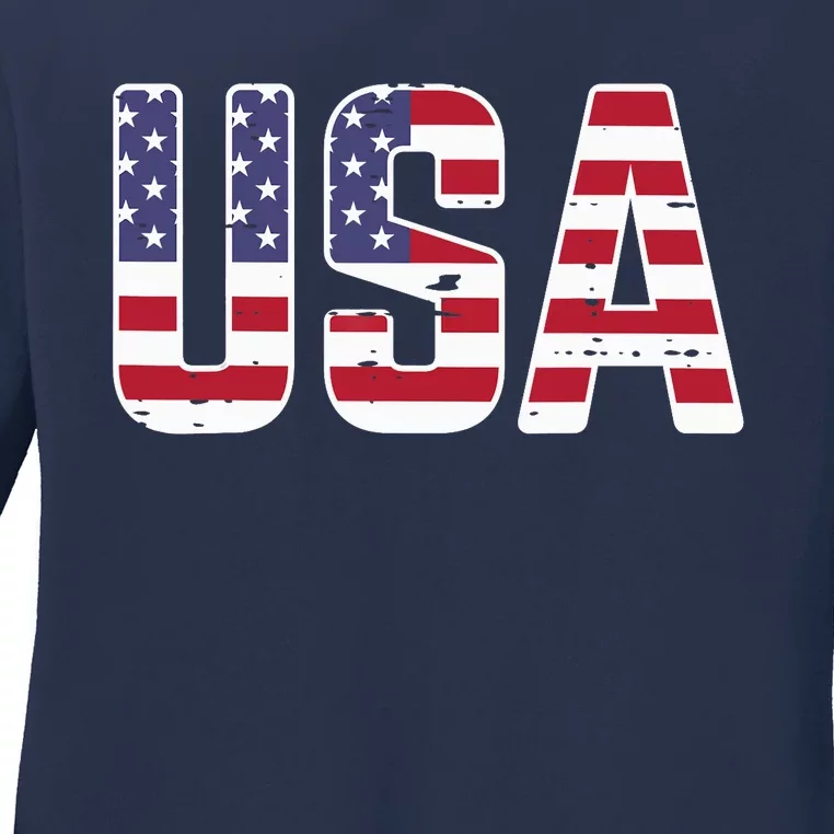 USA America Soccer Boys Girls Ladies Long Sleeve Shirt