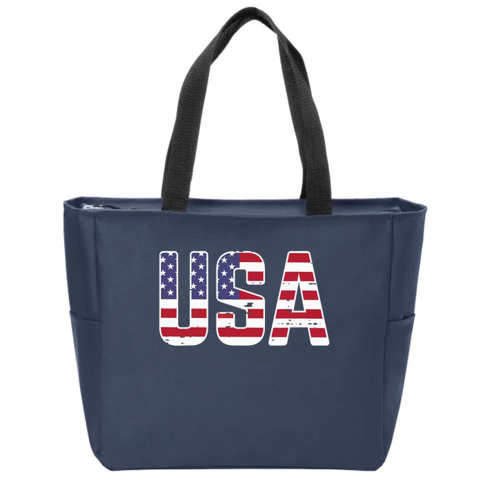 USA America Soccer Boys Girls Zip Tote Bag