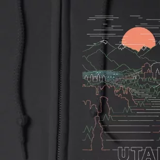 Utah Art Salt Lake City Ut Delicate Arch Bryce And Zion Full Zip Hoodie