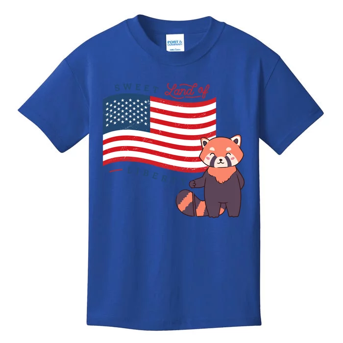 Usa America Sweet Land Liberty Bear Gift Kids T-Shirt