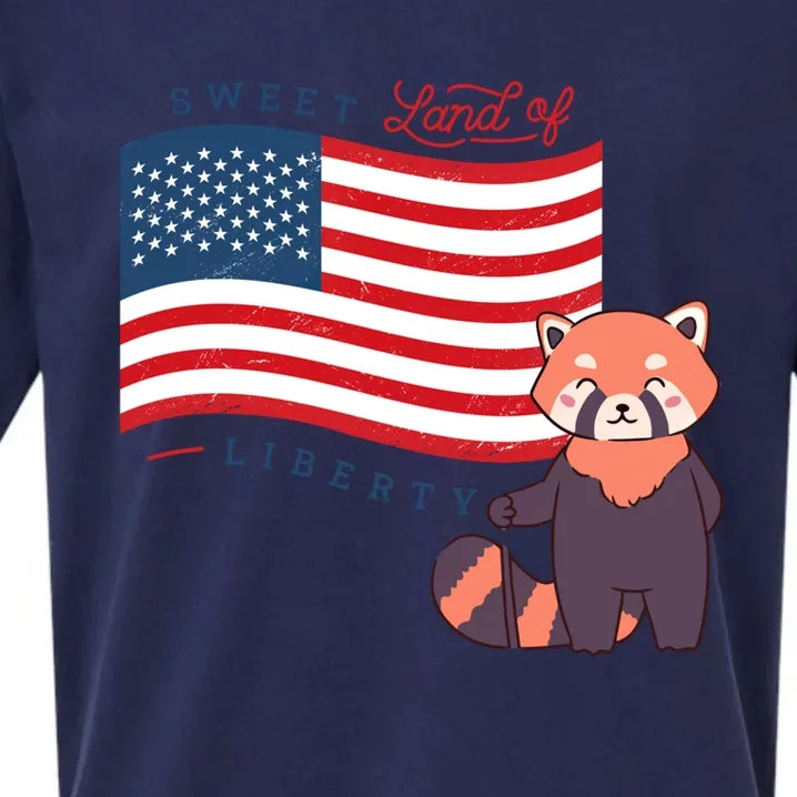 Usa America Sweet Land Liberty Bear Gift Sueded Cloud Jersey T-Shirt