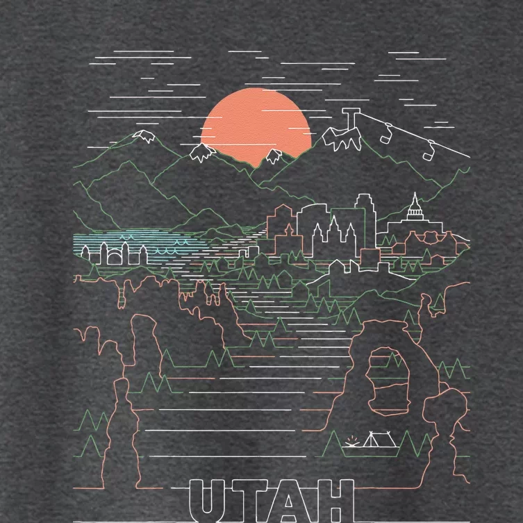 Utah Art Salt Lake City UT Delicate Arch Bryce And Zion Women's Crop Top Tee