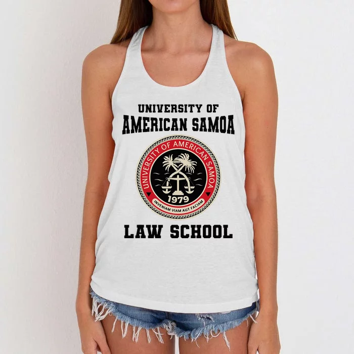 University American Samoa Law School Women's Knotted Racerback Tank