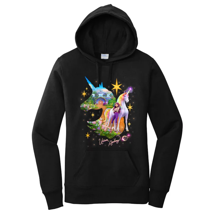 Unicorn Academy Silhouette Graphic Logo Women's Pullover Hoodie