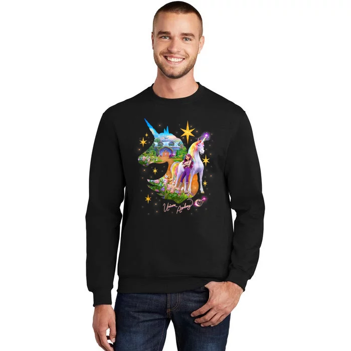 Unicorn Academy Silhouette Graphic Logo Tall Sweatshirt