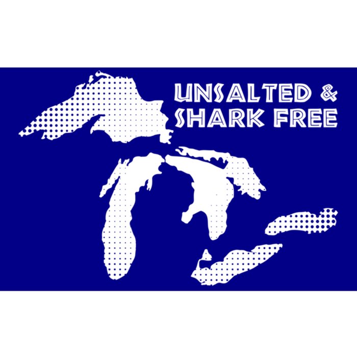 Unsalted And Shark Free Great Lakes Mi Michiganian Pride Gift Bumper Sticker