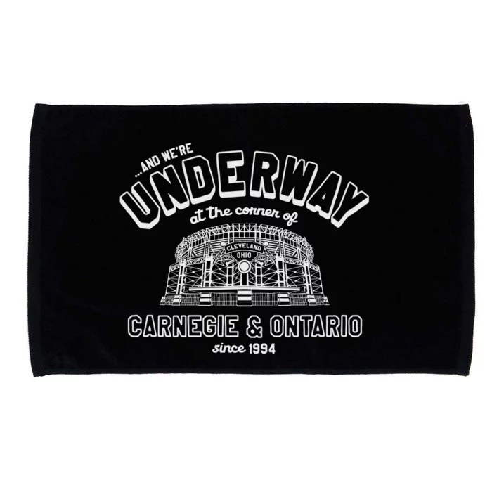 Underway At The Corner Of Carnegie & Ontario Since 1994 Microfiber Hand Towel