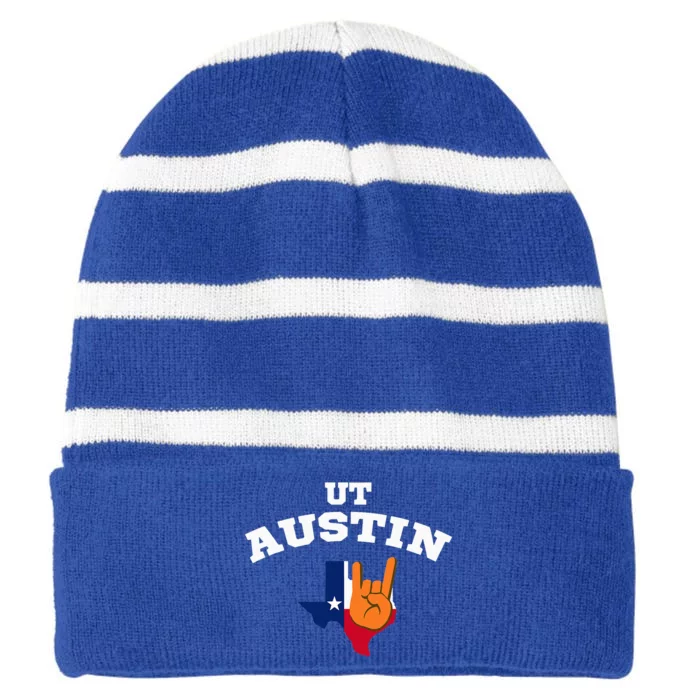 UT Austin Striped Beanie with Solid Band