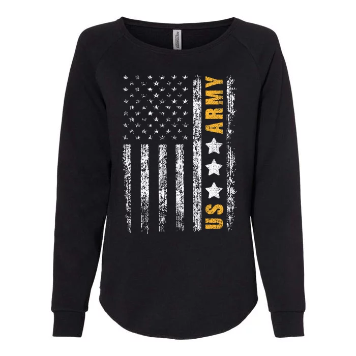 US Army Usa Grunge Flag Army Womens California Wash Sweatshirt