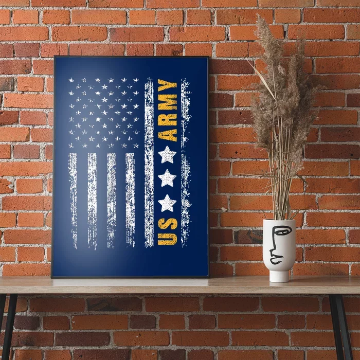 US Army Usa Grunge Flag Army Poster