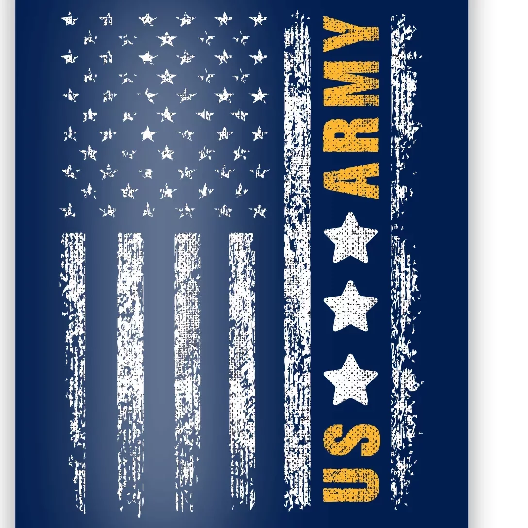 US Army Usa Grunge Flag Army Poster