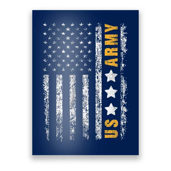 US Army Usa Grunge Flag Army Poster