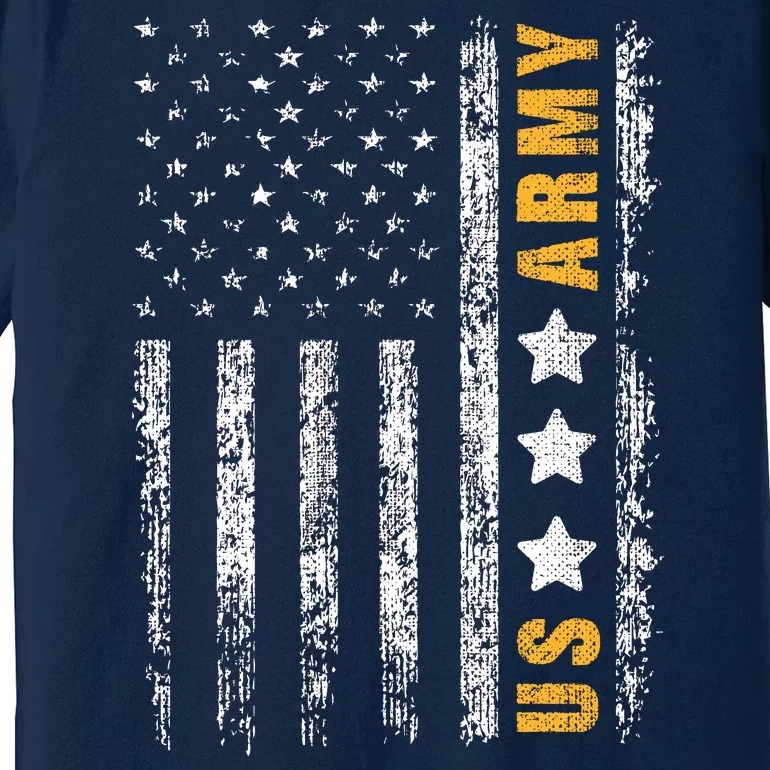 US Army Usa Grunge Flag Army Premium T-Shirt