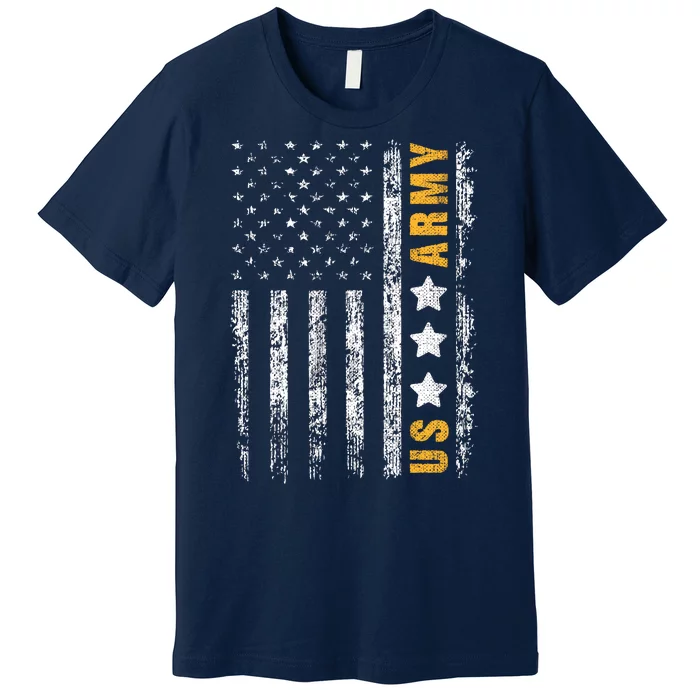 US Army Usa Grunge Flag Army Premium T-Shirt