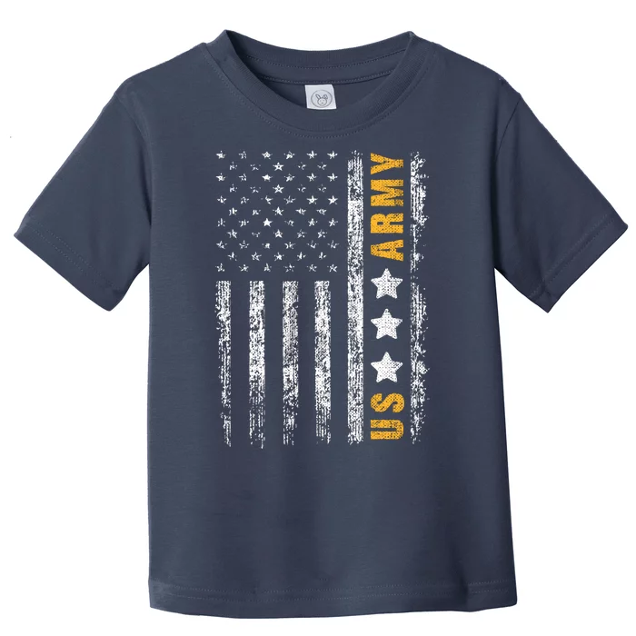 US Army Usa Grunge Flag Army Toddler T-Shirt