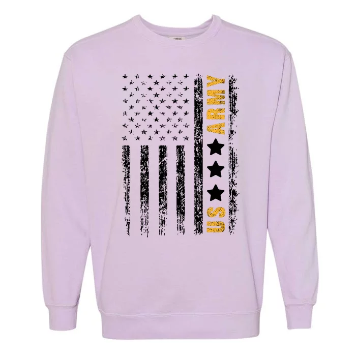 US Army Usa Grunge Flag Army Garment-Dyed Sweatshirt