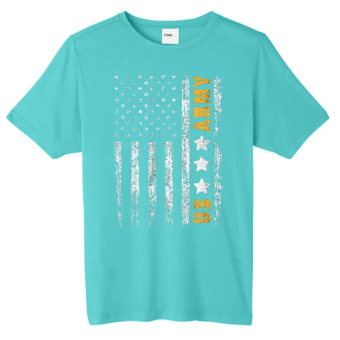 US Army Usa Grunge Flag Army ChromaSoft Performance T-Shirt