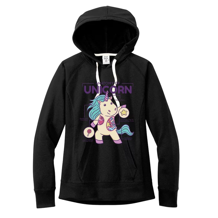 Unicorn Anatomy Women's Fleece Hoodie