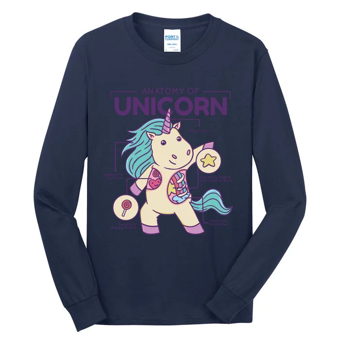 Unicorn Anatomy Tall Long Sleeve T-Shirt