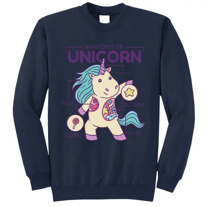 Unicorn Anatomy Tall Sweatshirt