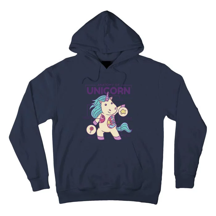 Unicorn Anatomy Tall Hoodie