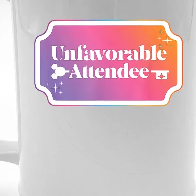 Unfavorable Attendance Front & Back Beer Stein