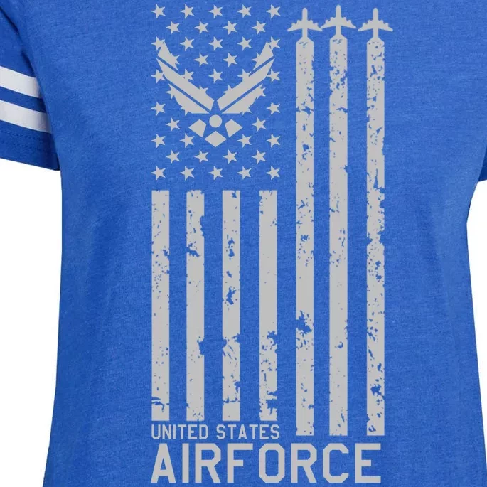 U.S. Airforce United States Air Force Flag Enza Ladies Jersey Football T-Shirt