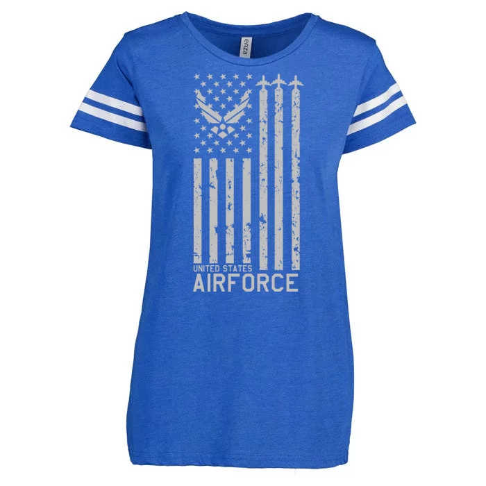 U.S. Airforce United States Air Force Flag Enza Ladies Jersey Football T-Shirt