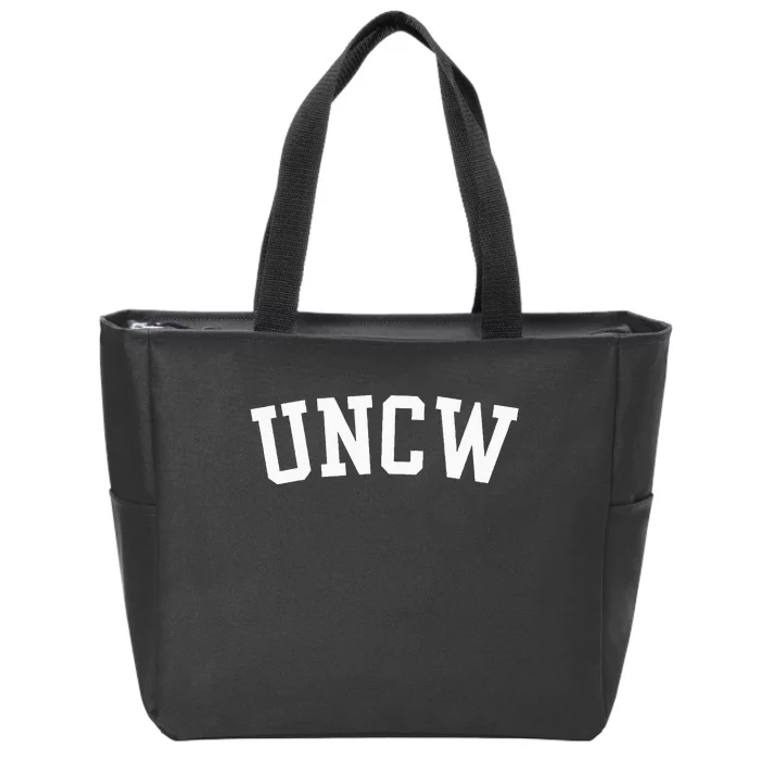 Uncw Arch Vintage Retro College Athletic Sports Zip Tote Bag