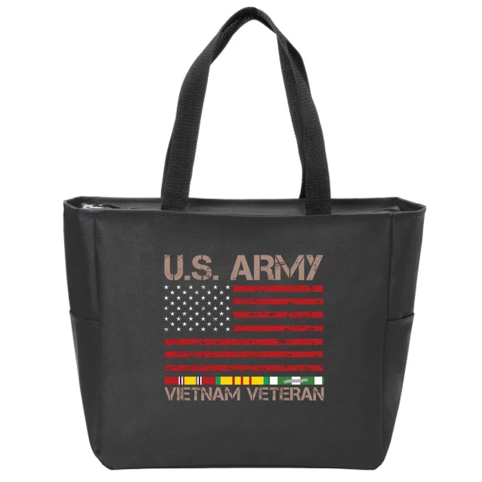 U.S. Army Vietnam War Veteran Zip Tote Bag