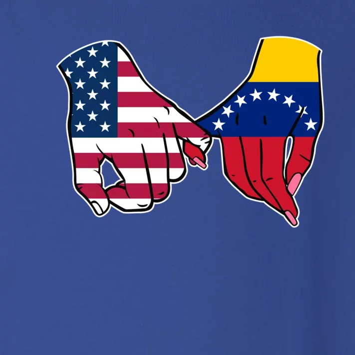 Usa And Venezuela Flags Hands Together Cute Gift Toddler Long Sleeve Shirt