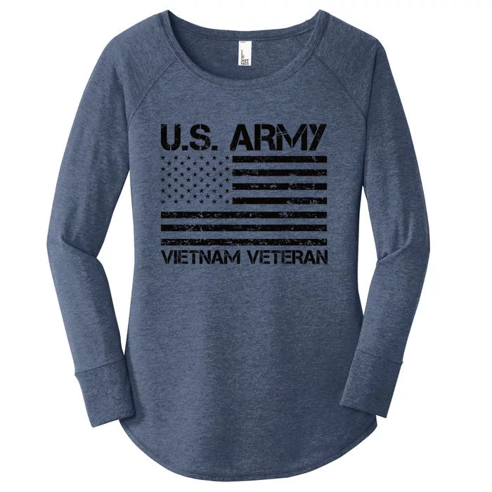 U.S. Army Vietnam Veteran Vietnam War Veterans Gifts Women's Perfect Tri Tunic Long Sleeve Shirt