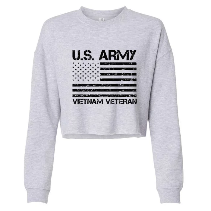 U.S. Army Vietnam Veteran Vietnam War Veterans Gifts Cropped Pullover Crew